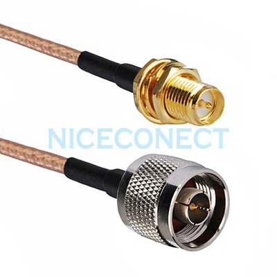 RP-SMA Female ( Male Pin ) Bulkhead to N Male Coax Cable RG316 for WIFI Antenna