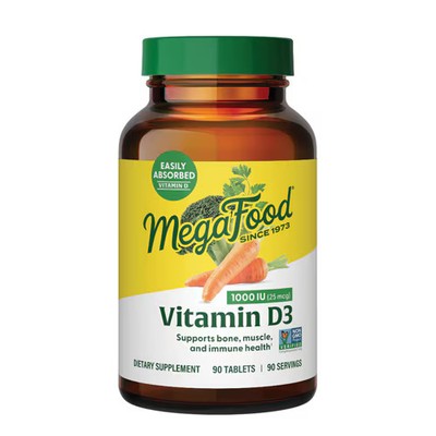 2 X MegaFood Vitamin D3 Immune Support -- 1000 IU (125 mcg) - 90 Tablets
