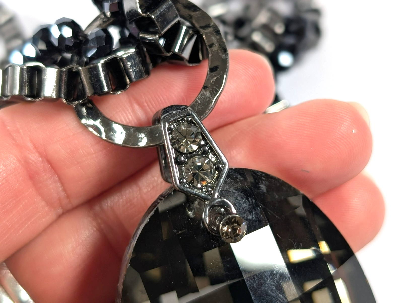 Chico's Bold Metallic Statement Chunky Necklace W… - image 11