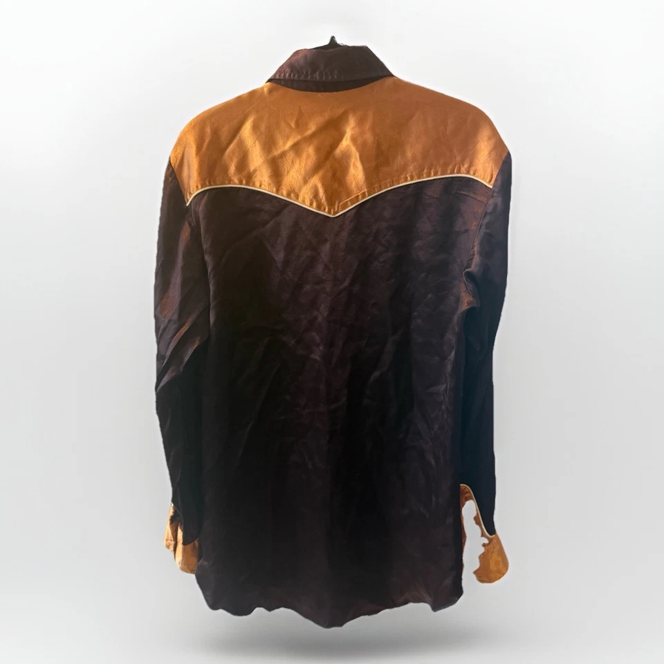 Vintage 60s MWG Johnny West Satin Embroidered Western Shirt  - Image 4 of 4