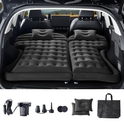 Car Inflatable Car Air Mattress SUV Trunk Travel Camping Bed w