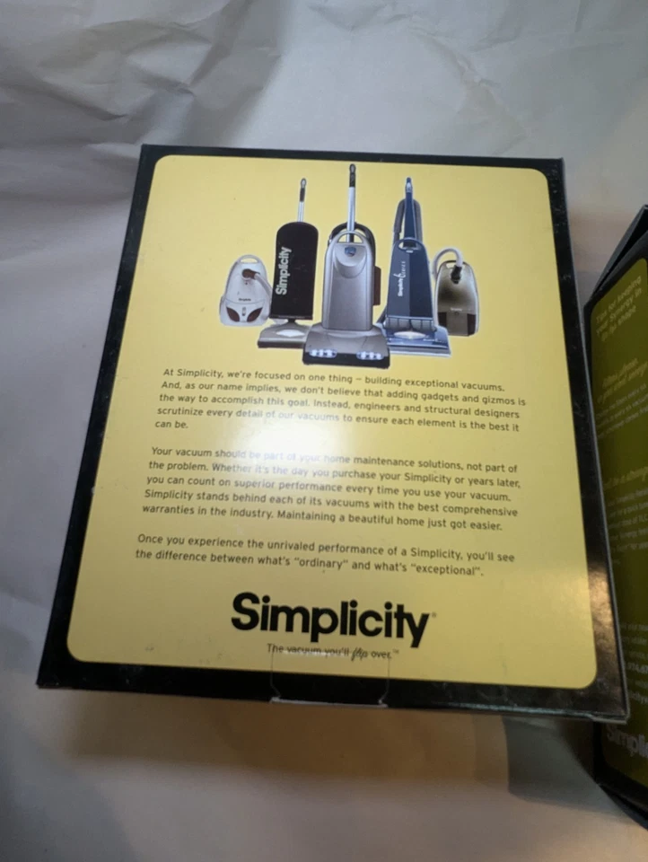Lot Of 2- SIMPLICITY GENUINE HEPA BAGS SYNERGY X9 - Image 4 of 4