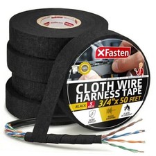 Wire Harness Tape, 3/4-Inch x 50-Foot 5-Pack , High Temp Wiring Loom