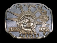TC03157 NOS VINTAGE 1986  STATUE OF LIBERTY  CENTENNIAL COMMEMORATIVE BUCKLE