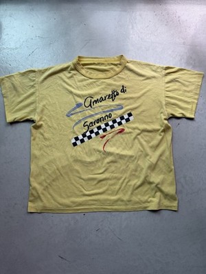 Vintage Amaretto Di Saronno Italian Yellow T Shirt Graphic Size M/L
