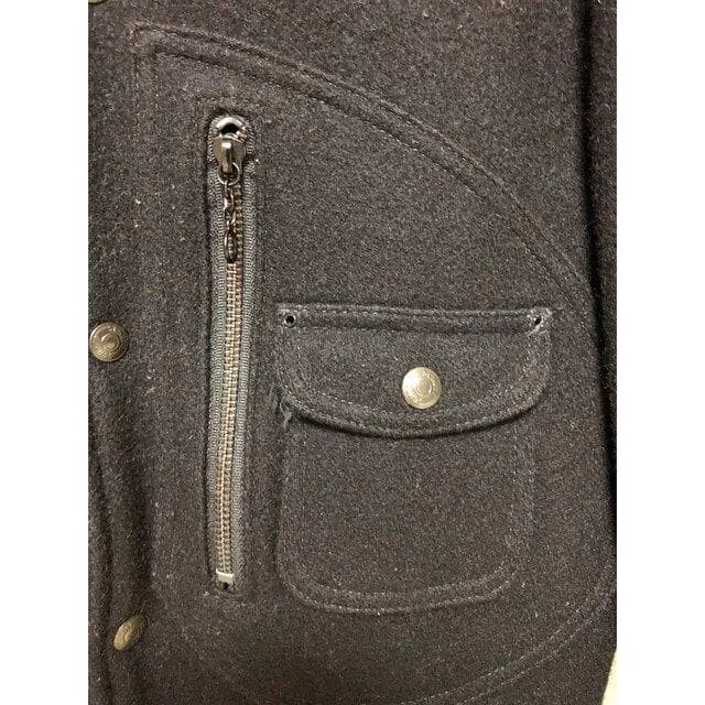 roar x Schott Heavy Wool Blouson Jacket Rhinestone Cross Gun 36 Made in USA image 8