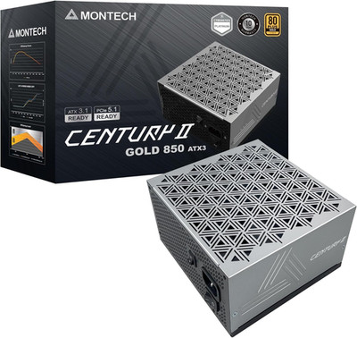 Century II - 850W High-End ATX Gaming Power Supply - 80 plus Gold & Cybenetics P