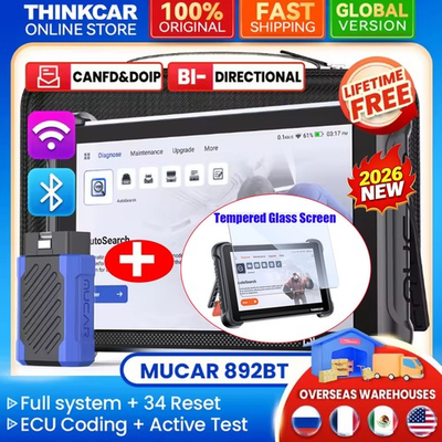#ad MUCAR 892BT TKEY101 TPMS Programmer Car Diagnostic OBD2 Scanner Tool Active Test $139.00