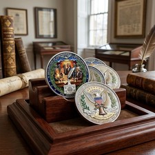 Patriotic USA 250th Anniversary Declaration of Independence Commemorative Coin