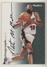 1996-97 Skybox Premium Autographics Black Ink Nate McMillan Auto 1h1