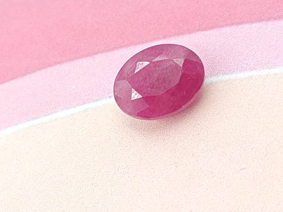 3.10ct Certified Natural African Ruby Oval Faceted Red Loose Gemstone 9.7x7.4mm