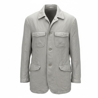 Aspesi Field Jacket Men s Medium Beige 100% Linen Safari Chore Jacket Italy
