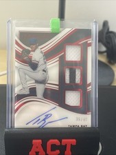 2023 Panini Immaculate Triple Patch Autograph Red PTA-TB Taj Bradley 49 Twins