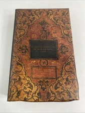 Faux Book Storage Box Distressed Decorative 6.5" x 10" x 2" Magnetic Closure