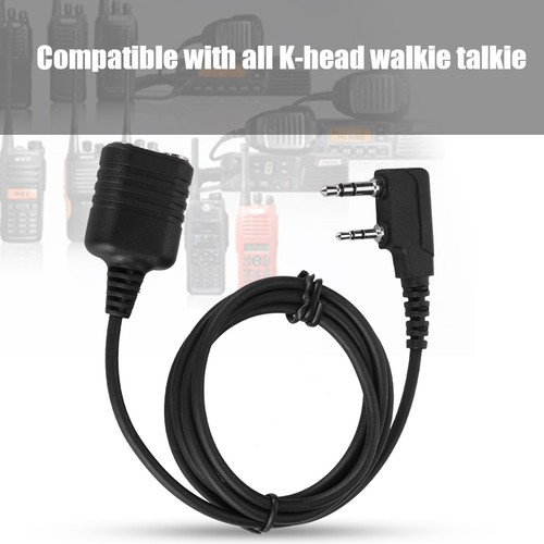 2-pinowa głowica K Walkie Talkie Mic Zestaw słuchawkowy Przedłużacz rdzenia Hand Mic Kabel do Kenw CB - Zdjęcie 3 z 7