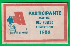 Cuba bond given to a participant in the 1986 March of the Fighting People