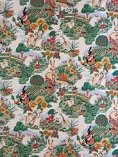 Vintage Bunny Lane Fabric Briar Hill Wishwell Robert Kaufman See Pix Measurement