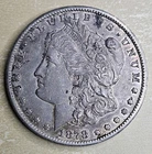 1878 CC $1 Morgan Silver Carson City VAM 6 Double Leaves DDO XF Or AU About Unc