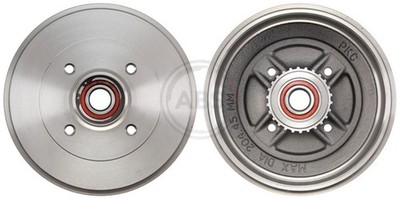 2x Bremstrommel A.B.S. 2656-SC für KANGOO RENAULT KUBISTAR NISSAN KC0 FC0 FC01