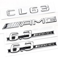 CL63 AMG 6.3AMG Flache Chrom Embleme Aufkleber Silber Für Mercedes Benz CL63 AMG 6.3AMG Flache Chrom Embleme Aufkleber Silber Für Mercedes Benz