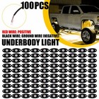 100Pcs Amber Led Rock Lights Underbody Light for Jeep Off-Road Truck Atv Utv 4Wd