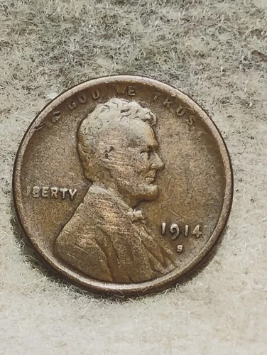 1914 S ~ LINCOLN WHEAT CENT ~ CH VG
