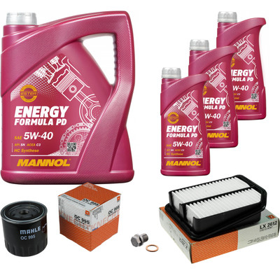 MAHLE Inspektionspaket 8 L MANNOL Formula 5W-40 für Suzuki Grand Vitara II 1.9