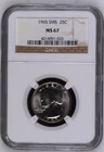 1965 Special Mint Set Washington Quarter Graded NGC MS-67