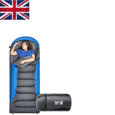 Extra großer Trail Camping Schlafsack - perfekt für 3 Jahreszeiten & einfaches Packen