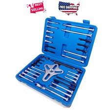 Multi-Use 46pcs Harmonic Balancer Puller Set with Carbon Steel Construction