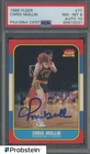 Chris Mullin HOF Signed 1986-87 Fleer Basketball #77 RC PSA 8 PSA/DNA AUTO 10