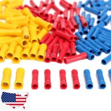 50-200x Straight Electrical Wire Connectors Ferrule Butt Splice Crimp Terminals