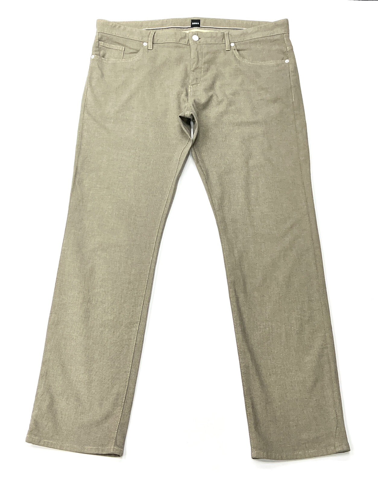 Hugo Boss Men's Delaware Slim Fit Jeans In Stretch Gabardine In Khaki