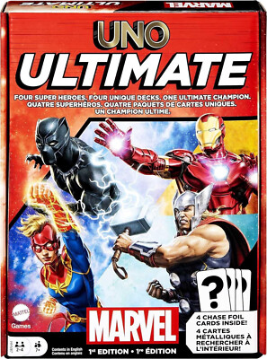 Mattel UNO Ultimate Marvel Card Game 1st Edition Core Set Complete