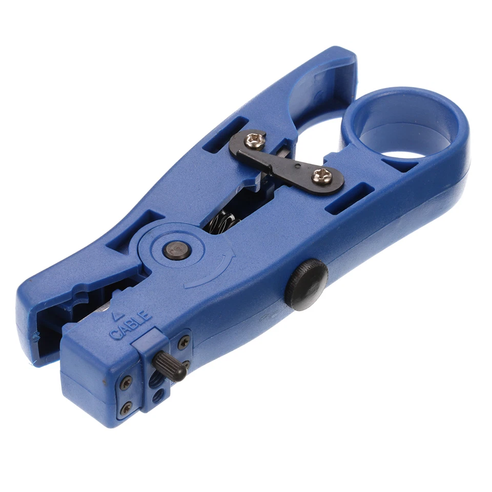 New Coax Coaxial Cable RG58 RG59 RG62 RG6 Stripper Cutter Round Falt Cord -Blue - Image 4 of 4