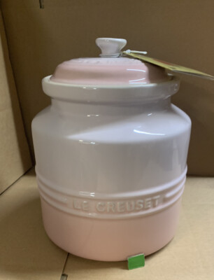 Le Creuset Stoneware Biscuit/Cookie Jar - 2.4L Shell Pink (New) | eBay