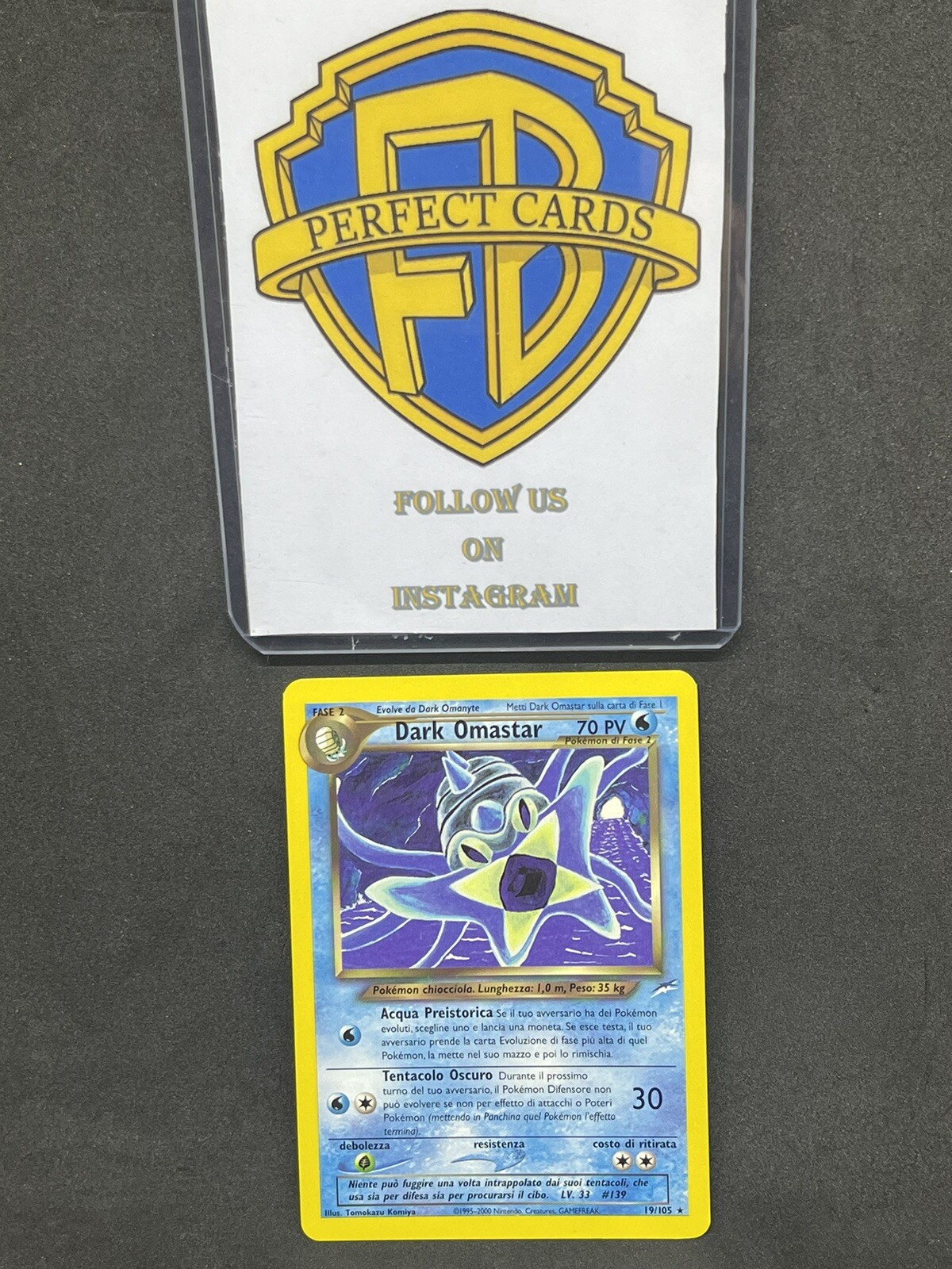 POKÉMON NEO DESTINY UNLIMITED DARK OMASTAR NONHOLO 19/105 NM