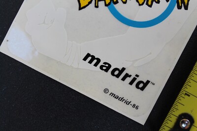 レア 80s Madridskateboards sticker Vintage 1980's Madrid Skateboard Sticker Navy Blue & Pink | eBay