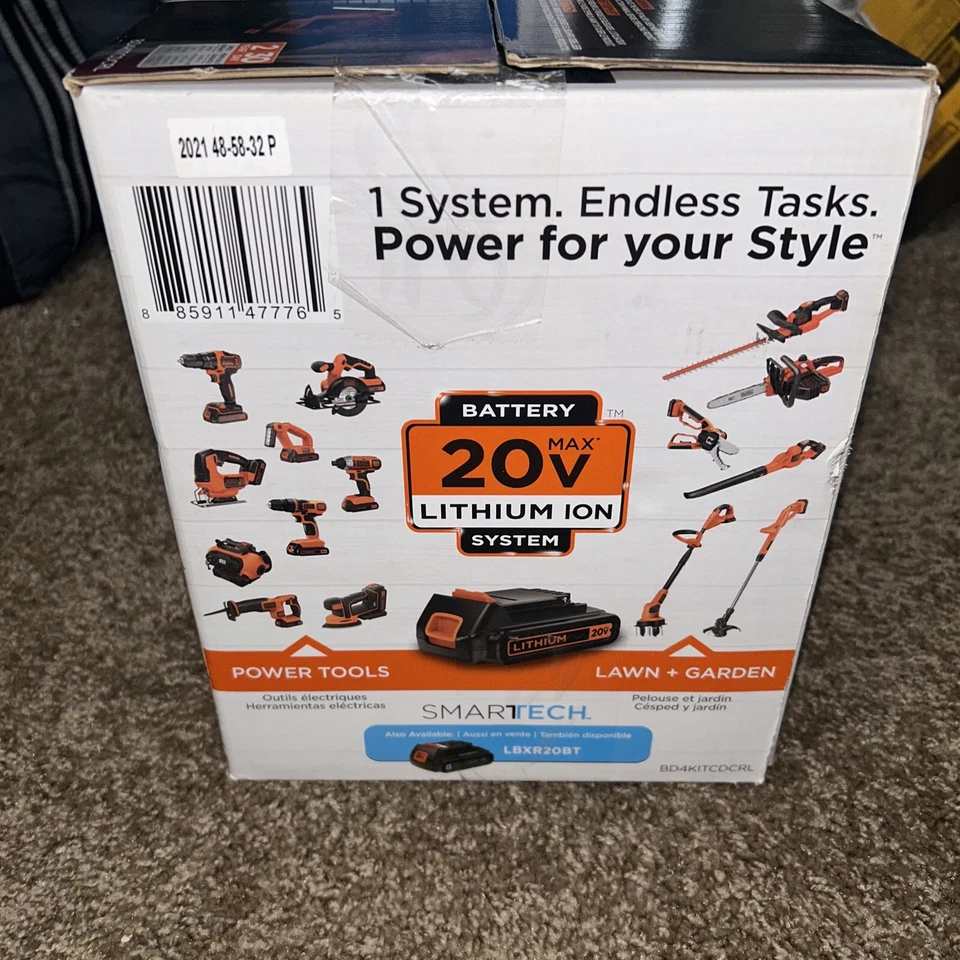 BLACK+DECKER BD4KITCDCRL 20V MAX Cordless Drill Combo Kit - Black/Orange - Image 3 of 3