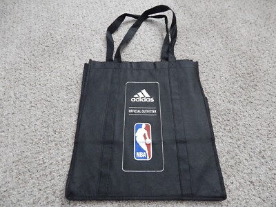 ADIDAS OFFICIAL OUTFITTER NBA BASKETBALL REUSABLE BLACK BAG TOTE ECO  FRIENDLY