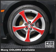 Chevrolet Camaro 20" Wheels Insert Overlay Stripes Decals 2010 2011 2012 2013