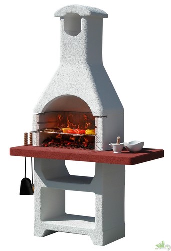 BARBECUE BRACIERE IN MURATURA CARBONELLA 125x65x210h CM CEMENTO REFRATTARI  | eBay