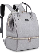 Gogoso Breast Pump Diaper Bag Backpack Insulated Pockets & Carrying Straps & USB