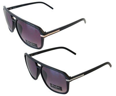 2 New Pairs Sean John Black Luxury Large Pilot Designer Shades Cool Sunglasses