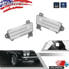 2x front fender lower marker lamp light assy lens (pair) 70 Chevy Chevelle Malib