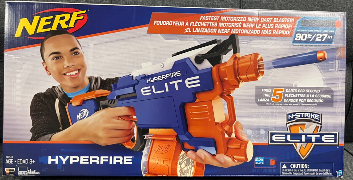 NERF HYPERFIRE ELITE トイガン Amazon.com: Nerf HyperFire Motorized Elite Blaster, 25-Dart Drum