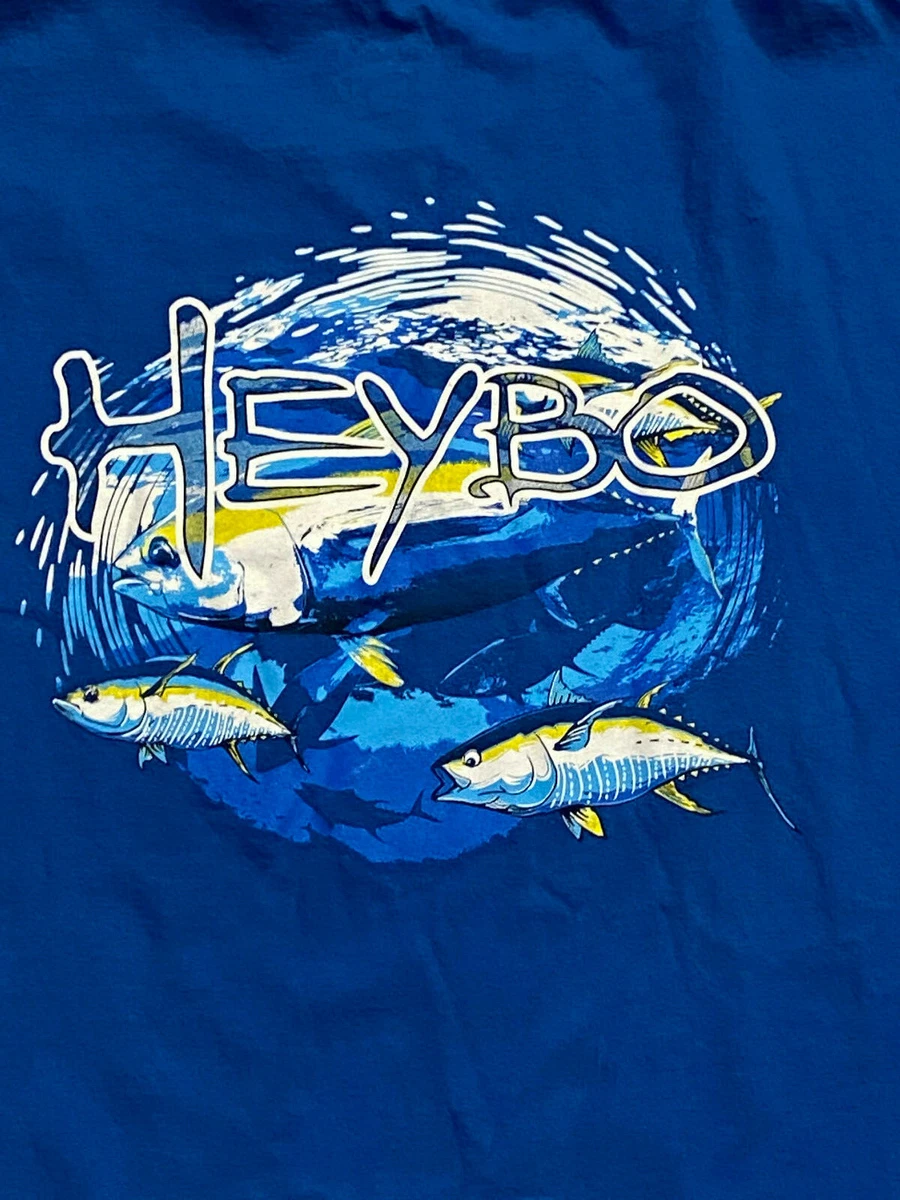 HEYBO Genuine Southern By Choice Outdoors Fishing T Shirt Blue
