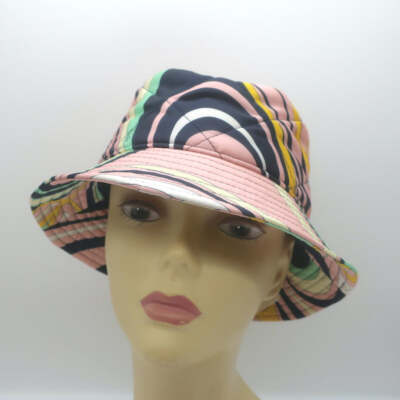 Emilio Pucci Techno Twill Bucket Hat Pink Onde Print Size 1 NEW | eBay