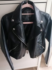 COOLE PRIMARK Biker LEDERJACKE schwarz XS/34 Mädchen