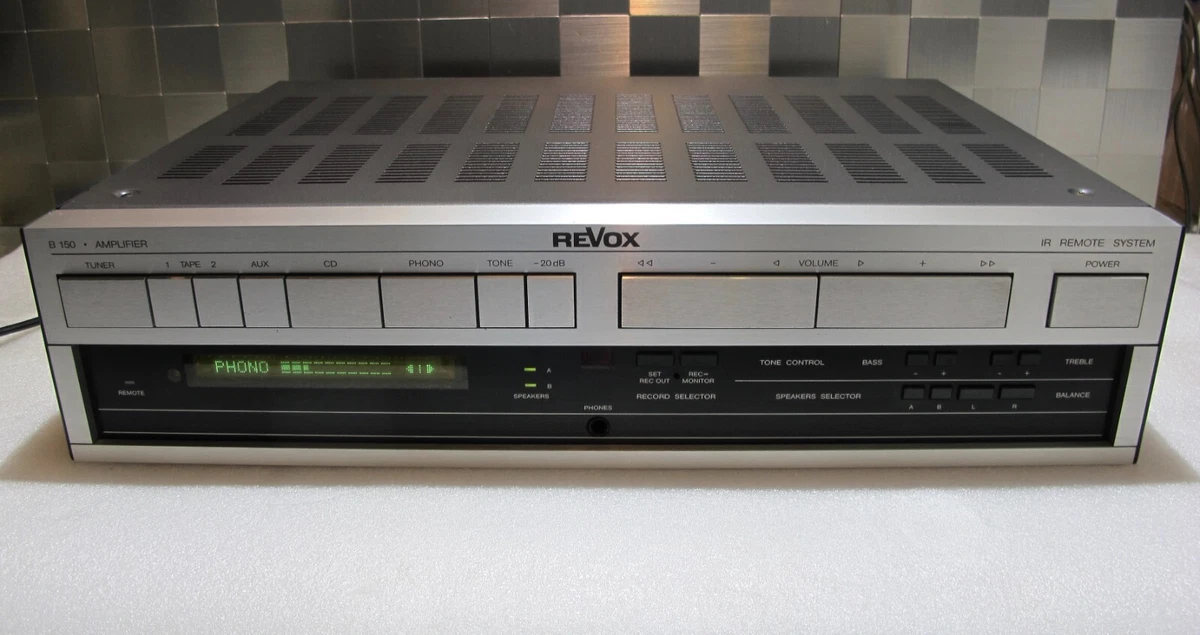 Amplificador completo vintage Revox B-150 (B150) con Phono MM ¡Excelente!